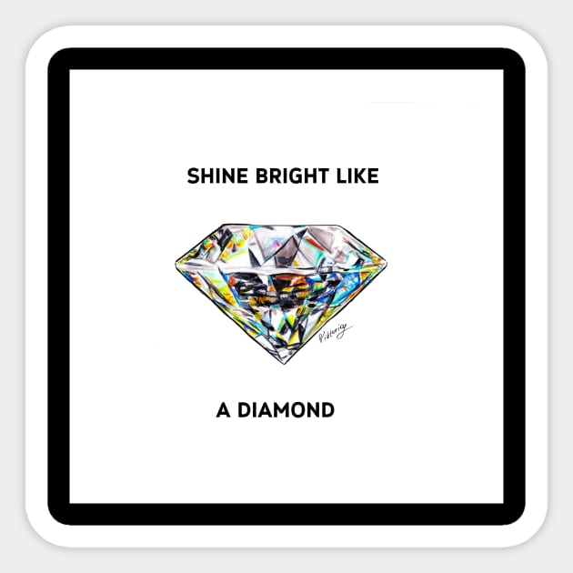 Diamond Sticker by Viktoria Love Art